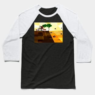 Crows over a wheat field Baseball T-Shirt